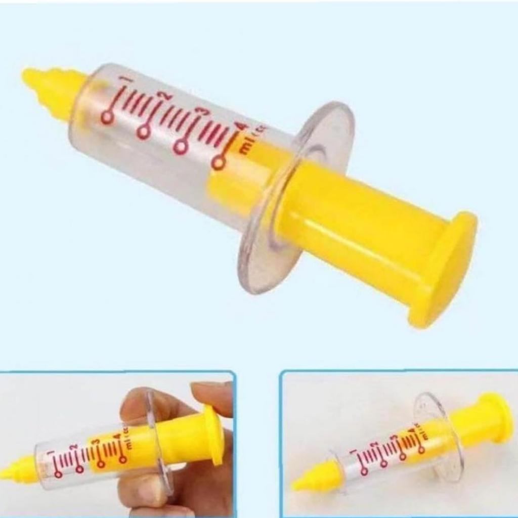 Syringe Toy Plastic Model Sample Measurement Injection Kids Doctor Set Doctor Nurse 6 Pieces x 6 (Yellow Pieces) [Product]