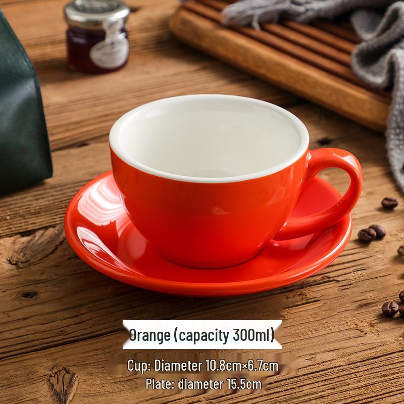 

Большой керамический набор чашек для капучино и латте 300 мл - Дизайн Яичный цветок 300ml