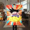 1PC Son Goku Print Flannel Blanket, High quality All Seasons, Home Decor, Warmth and Comfort, Perfect for Christmas Gifts