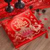 Chinese Style Seat Cushion Red Valentine's Day Wedding Blessing Kneel Cushion Square Bay Window Sofa Back Pillows Home Decor