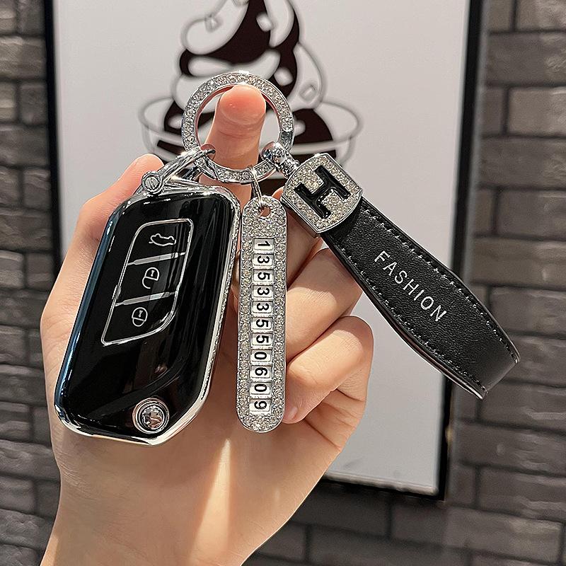 Tpu Car Remote Key Case Cover Protect Shell Fob For Baic Senova X25 X35 X55 X65 D50 For Changhe Q25 Q35 A6 Auto Accessories