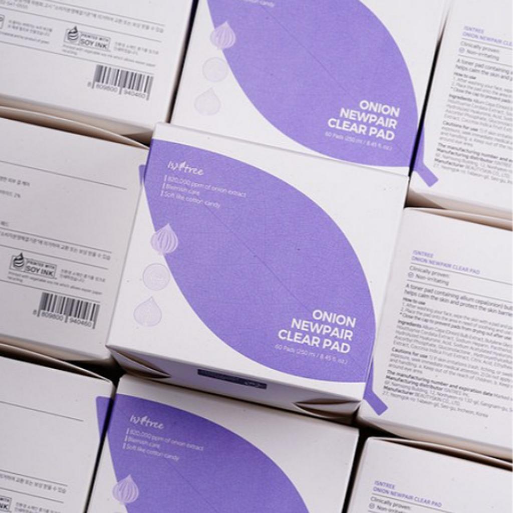 ISNTREE ONION NEWPAIR CLEAR PAD 250ml 60 płatków