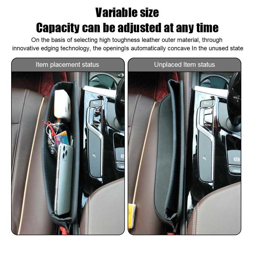 Úložná schránka pro mezeru v autosedačce Univerzální kožená výplň do mezery Držák na klíče Držák na klíče Vnitřní příslušenství Sedadlo s štěrbinou Kapsa Příslušenství do auta