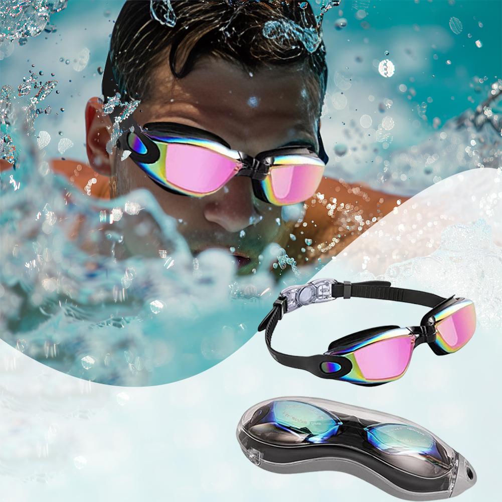 Adults Swim Goggles Anti Fog Swimming Goggles Waterproof HD Swim Glasses UV Protection Swimming Goggles for Men Women