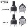 1PCS SR16 Plastic 16MM Rotary Band switch 2 Pole 3 4 position 1 Pole 5 6 8 Position Handle Length 15MM Axis band switch