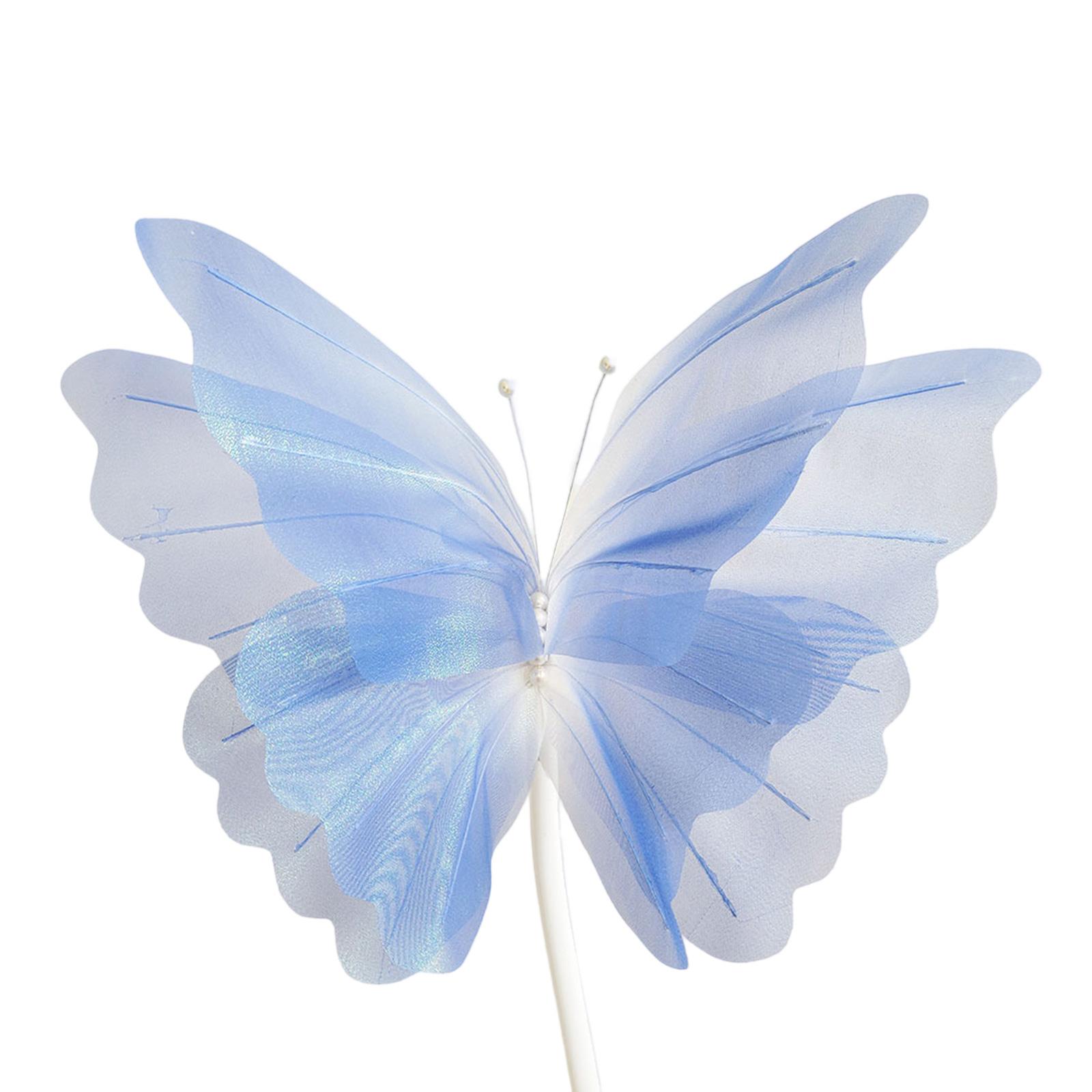 

3D Ручная работа Марлевая Искусственная Бабочка Настенное Украшение для Задников Свадебного Приема Декорация Центральные Элементы для Вечеринки синий