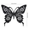 1 Pc Acrylic Black Butterfies Decor Family Yard Art Garden Stakes Lawn Floor Decoration Ornaments Hollow Out Shape
