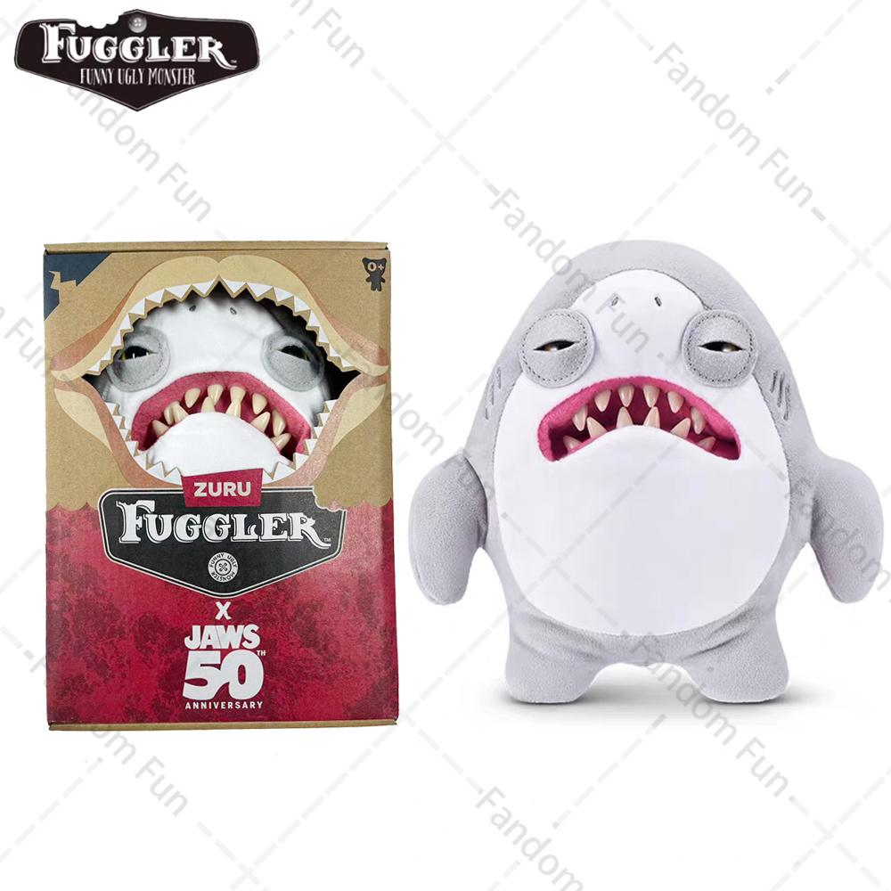 Jaws with Fuggler Monster 50th Anniversary Original Stuffed Doll Shark Jaws Co-branded Series Kept Souvenirs Plush Toys Gift