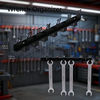 Car Dashboard Quality Wrench Sorting Rack, Portable Wall Mounted Shelf for Home Use, Entrance Wall Mounted Black Digital Hook