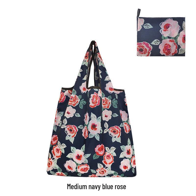 Eco-Friendly Large Capacity Flower Tote - Foldable, Waterproof, and Convenient for Shopping