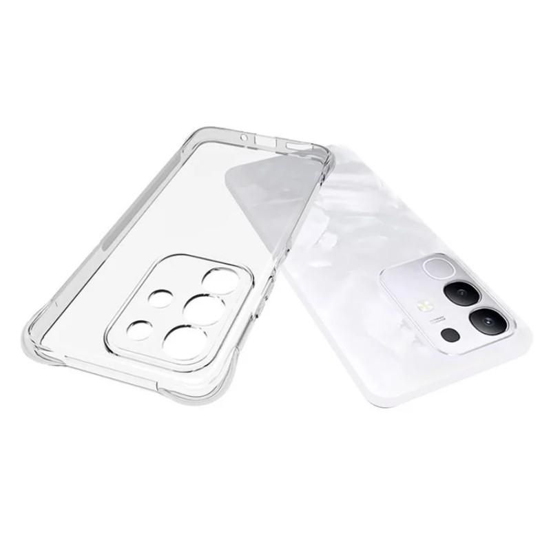 

For vivo T4x 5G/vivo Y29 4G Clear TPU Case WANLONFENG TM Series 2.0mm Phone Back Cover Transparent