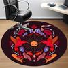 1pc Hummingbird Floral Office Round Area Rug,  Mat Suitable For Office, Under Office Chairs Bedroom Living Room Home Decor, Room Deco