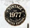 Vintage  Limited Edition Round Metal Sign Retro Aged to Perfection Wall Decor for Bar Cafe Home