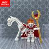 Single  MOC Bricks DIY Dark Messenger Magicians Group Skull Skeleton Horse Building Blocks Mini Dolls Toys For Kids Gifts