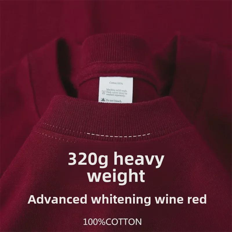 

320г Важка Біла Бавовняна Футболка з Коротким Рукавом для Чоловіків та Жінок - Щільна, Непрозора, Вільного Крою, Ідеальна для Літа. L [130-150 jin]