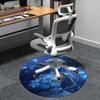 Zombie Bride Horror Theme Ethereal Blue Butterfly Chair Mat   Round Carpet for Home Decor, Office, Living Room, Bedroom Gift0168b
