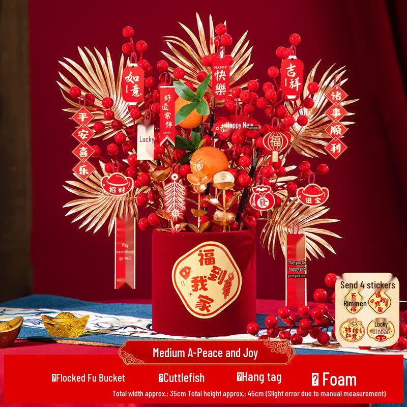 Yinuoshi Spring Festival Prosperity Fruit Barrel Ornament