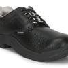 Liberty Freedom VIJYATA-1A Lacing Safety Shoes for Men with PVC Upper | PU Sole | Padded Foam Insole| Shock Absorber | Water Resistance (Black - 5UK)