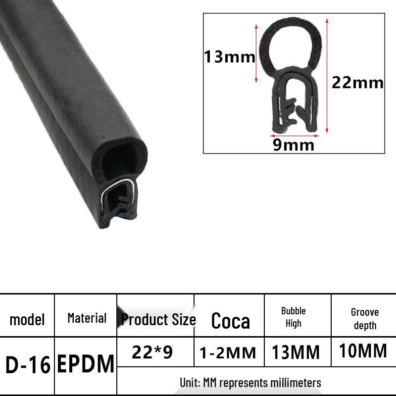 U-Shaped Waterproof Anti-Collision Dustproof Electrical Cabinet Rubber Seal