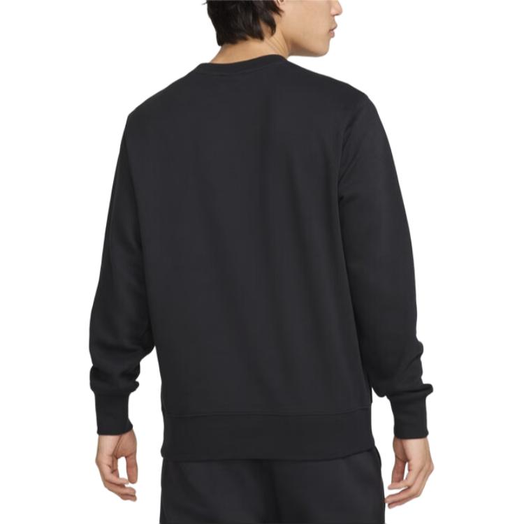 Nike Club Casual Simple Round Neck Pullover Sweatshirt Men sweatshirt Black FN3889010