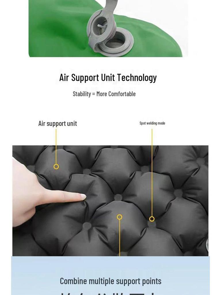 Portable Inflatable Half-Body Seat Cushion - Foldable Comfort for Office, Camping & Hiking