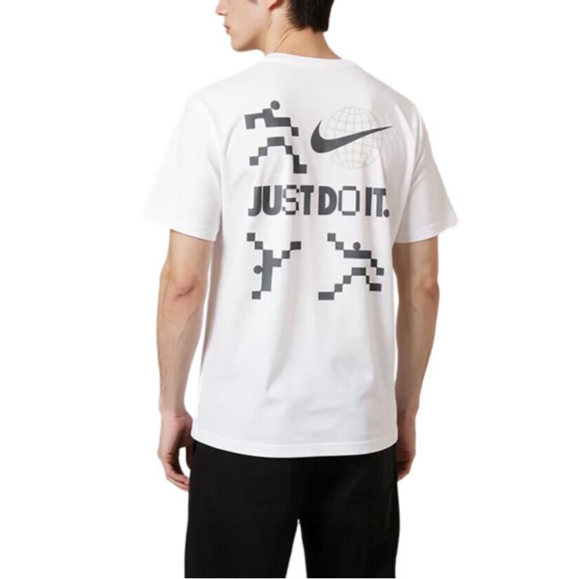 Nike T Shirts Men's White Crew Neck Moderate FV3766-094