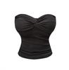 Sexy Spice Girl Beautiful Back Kink Sleeveless Tube Top Women's Summer Inner Design Sense Outer Wear Pure Desire Black Top
