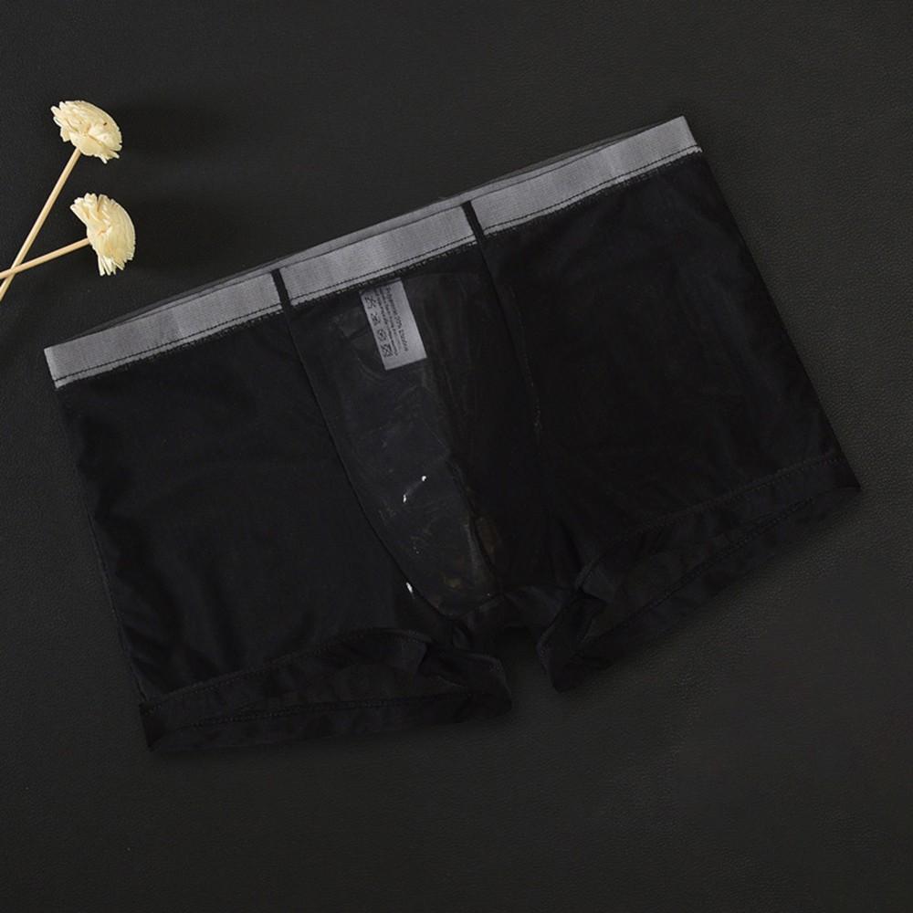 Pánské prodyšné kalhotky Slim Fit Sexy ultra tenké spodní prádlo boxerky s nízkým pasem