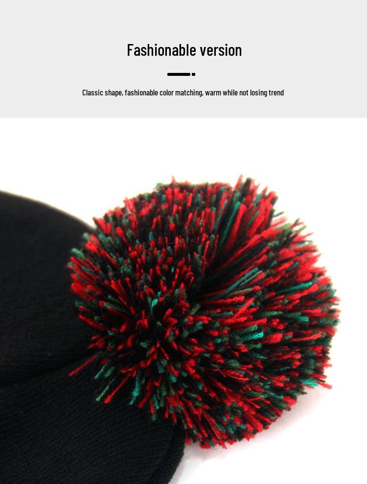 LED Flashing Multicolor Christmas Knit Hat - European & American Design