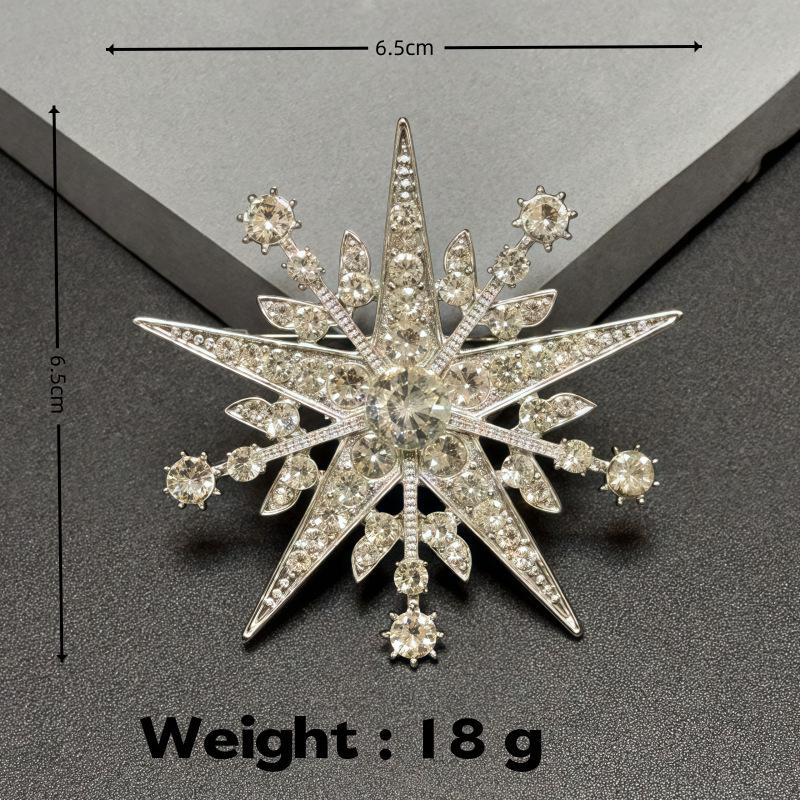 2024 Luxury Rotating Snowflake Brooch: Trendy & Versatile Accessory for Suits