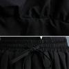 Damen Rock Hohe Taille Großer Saum Maxirock mit Taschen Einfarbige Lockere Passform Lässiger Knospenrock Abendparty Kleidung
