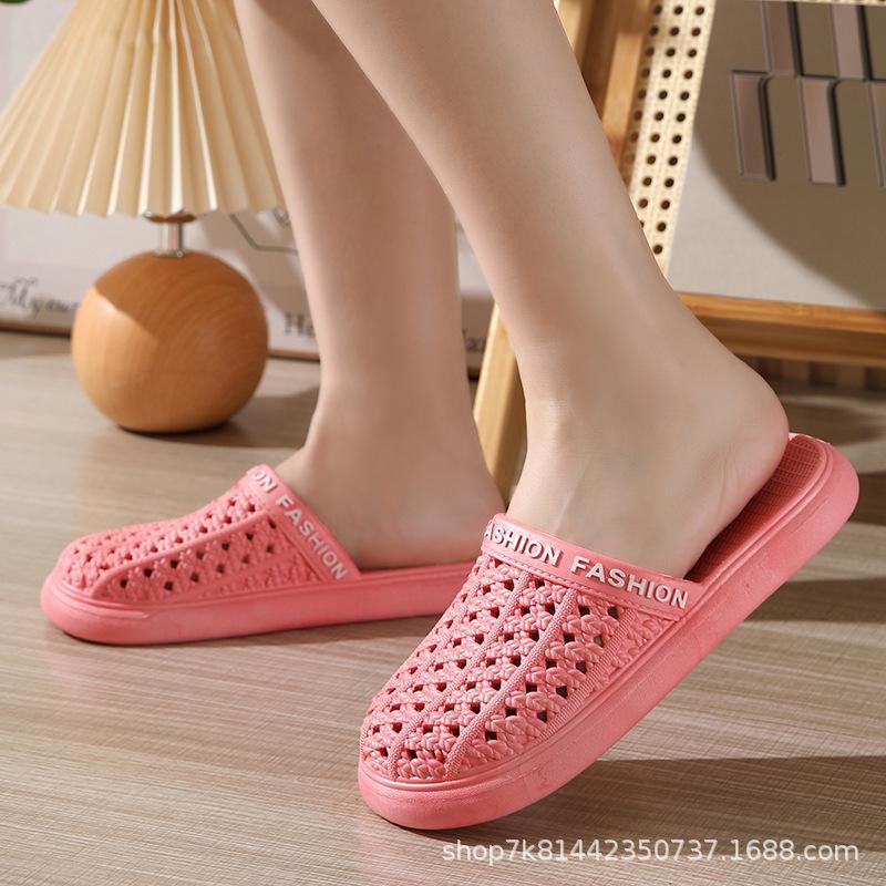 Summer Style: Cushioned, Non-Slip Sandals with Unique Toe Holes and Soft Sole