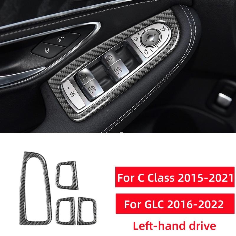 For Mercedes Benz C GLC Class W205 X253 Carbon Fiber Interior Modification Car Styling Decorative Stickers Cover Car Accessories
