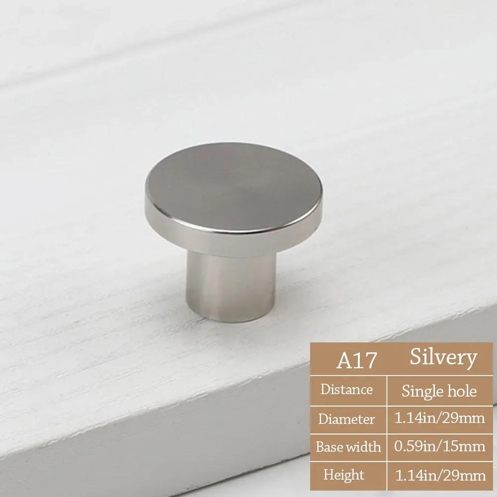 Single Hole Design Cabinet Drawer Knob Space Aluminum Round Door Handle Cupboard Knob Drawer Door Handle Furniture Accessories