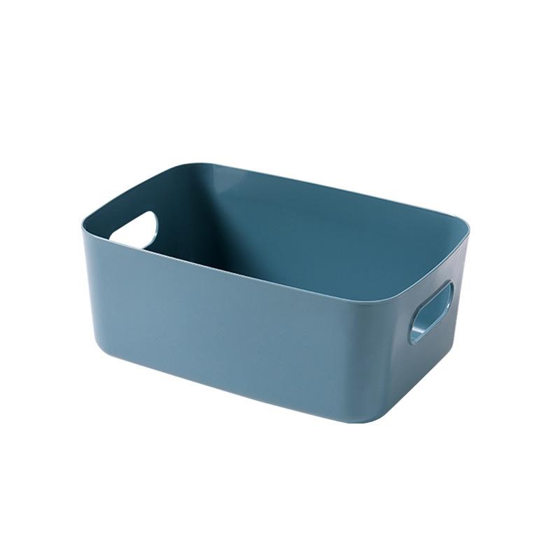 5pcs Plastic Storage Basket Desktop Organizer Bin with Handles for Cosmetics Toiletries Kitchen Snacks Sundries