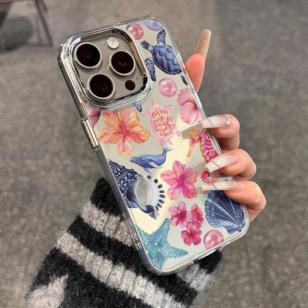 Summer Marine Life Phone Case for Samsung Galaxy S25 S24 S23 S22 S21 S20 Note20 FE Ultra Edge Plus 4G 5G Transparent Soft Cover