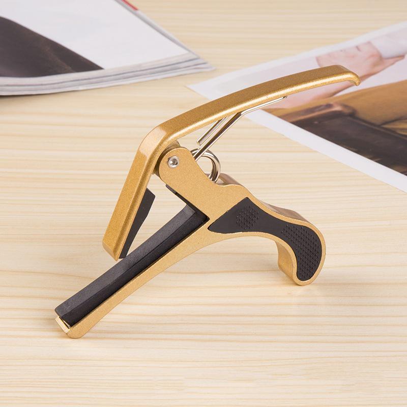 Ukulele Metal Capo Key Changer with Large Grip золотой
