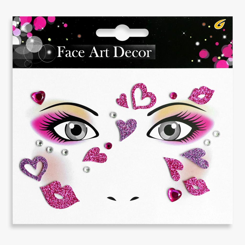 Carnival Festival Party Face Stickers Valentine's Day Face Stickers Makeup Stickers Children's Decorative Stickers
