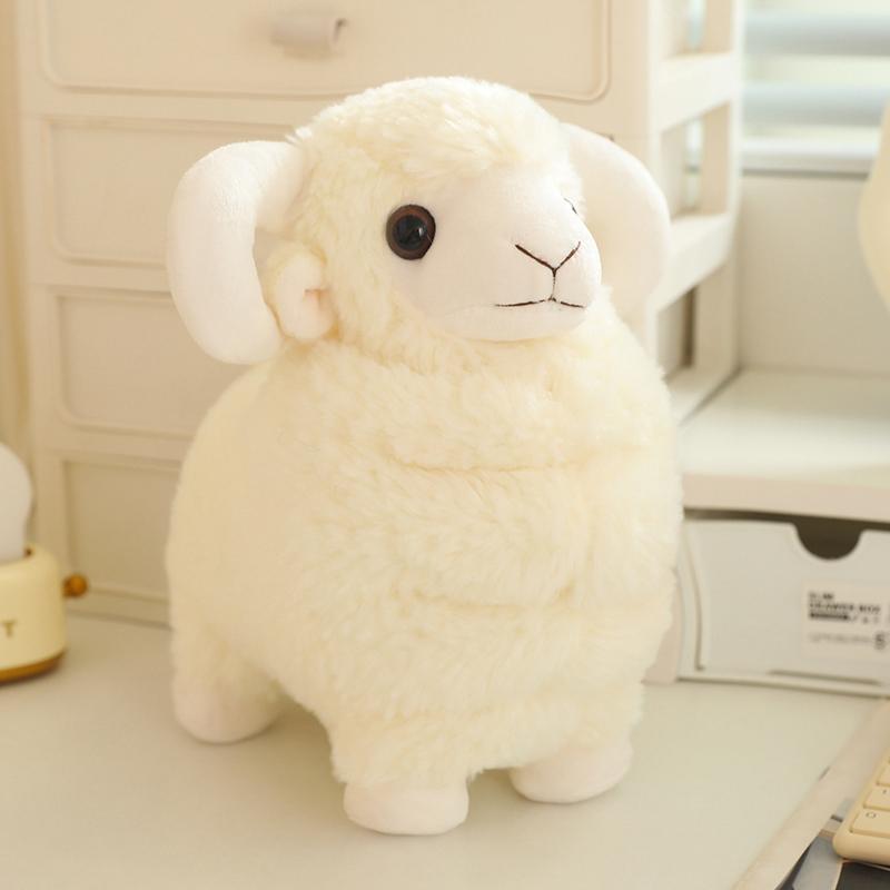 

Овца кошка с нагрудником плюшевая милая мягкая милая милая мягкая игрушка в виде куклы на день рождения фестиваль подарки для детей детский декор 25cm