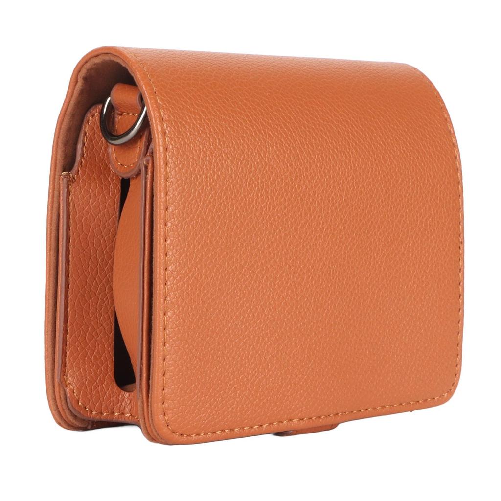 PU Leather Camera Case for Mini for Polaroid Mini EVO Hybrid for Instant Film Detachable with Shoulder Strap EVO, Camera, Design, (BROWN)