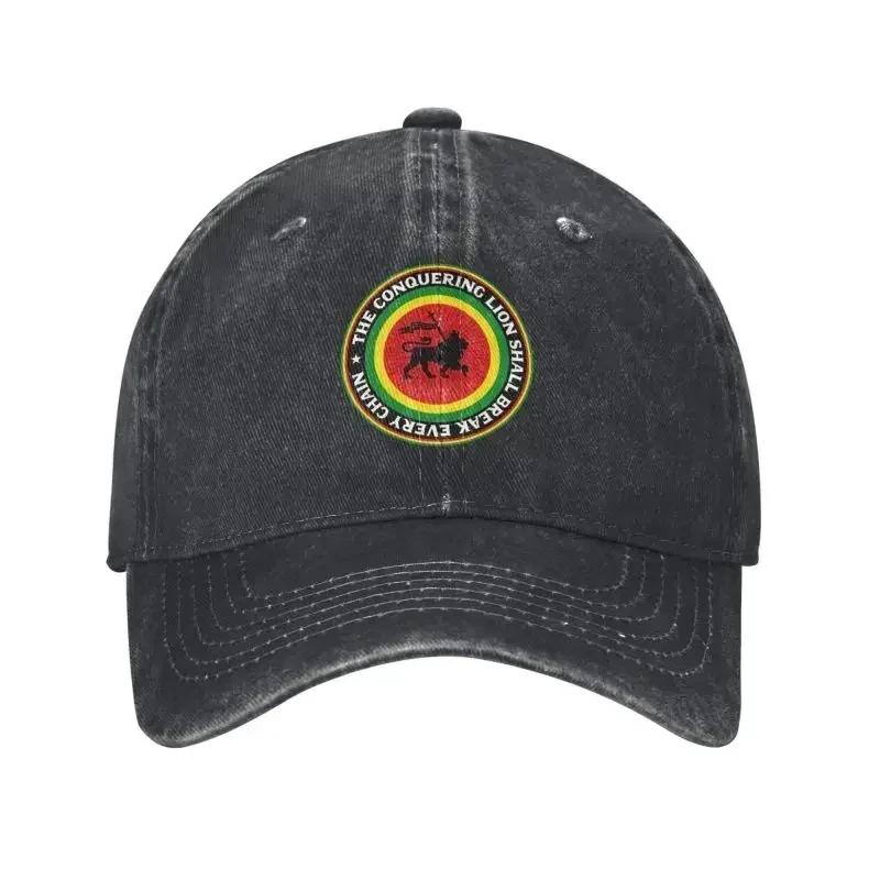 Custom Unisex Cotton Rastafari Rasta Lion Of Judah Baseball Cap Adult Jamaica Flag Adjustable Dad Hat Women Men Outdoor