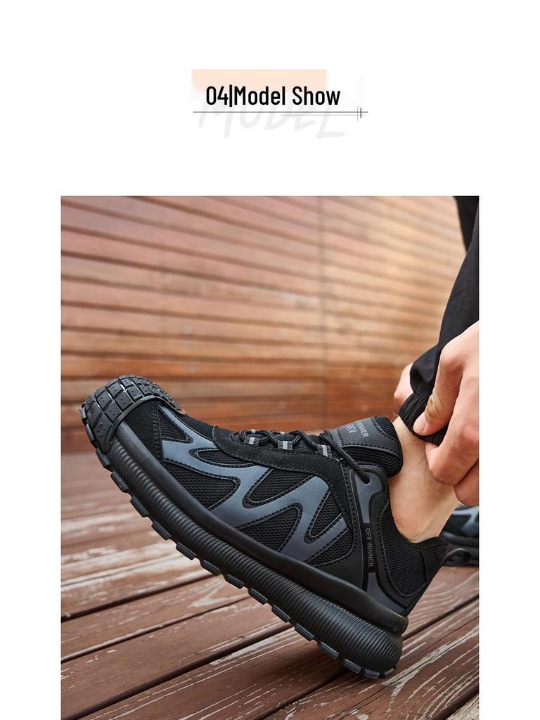 Men's Stylish Anti-Smash Work Shoes: Breathable, Wear-Resistant, Anti-Puncture, Lightweight, Four Seasons Protection