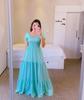 2025 Spring/Summer European & American Women's One-Shoulder Floral Long Fairy Dress