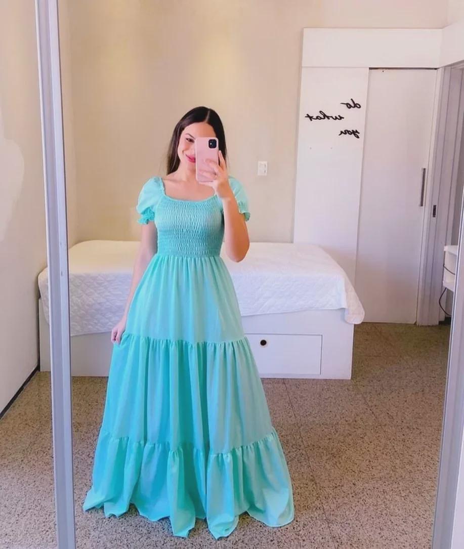 

Весна/Лето 2025 Европейское и Американское Женское Длинное Платье Феи на Одно Плечо С Цветочным Принтом XXL