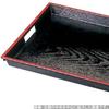 Made In Highly ABS Side Black and SL J-kitchens Placemat, Tray, Japan, Durable, 2-Shaku Trim, Red,