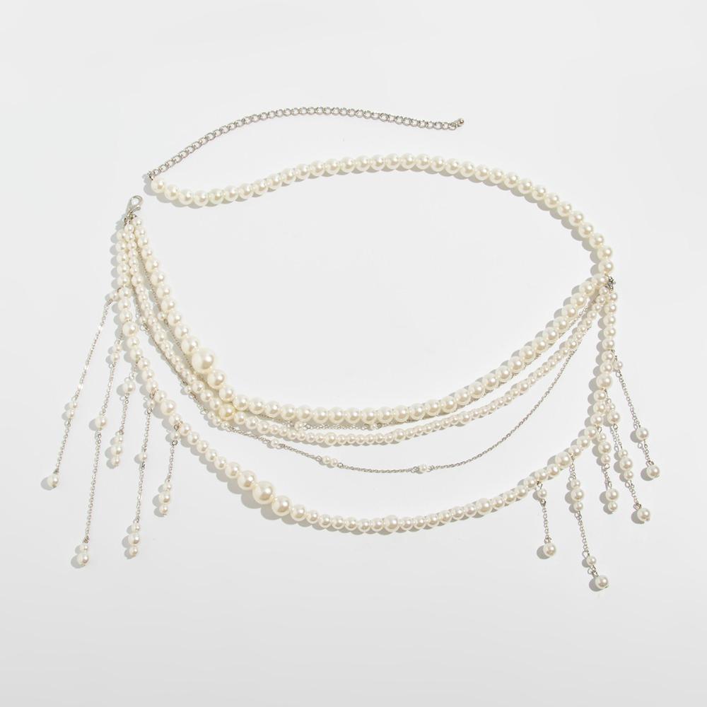 

Перлова Імітація Довгий Ланцюжок з Китицями Елегантний Дизайн Пояс для Бікіні Модні Прикраси для Тіла Пляжний Аксесуар Type B