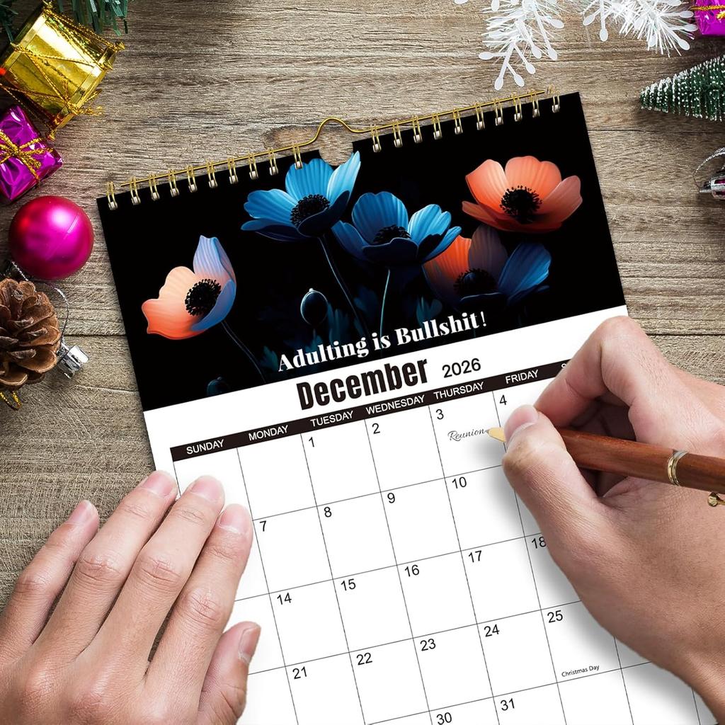 Fuck It Calendar 2026 Calendar For Tired Women,Funny Monthly Calendar Gag Gift for Womens,Funny party gift Home Office Wall Calendar,Tired Ladies