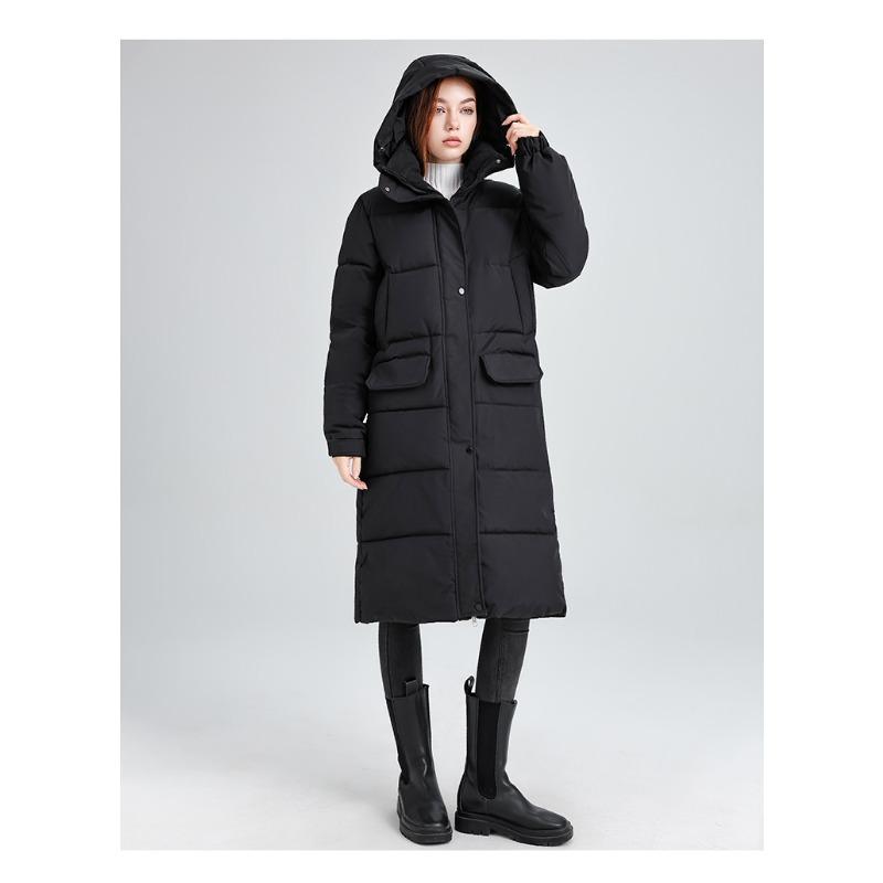 New Style Cotton Coat for Women, Knee-length Cotton Coat, Women's Hooded Thickened Winter Cotton-padded Jacket