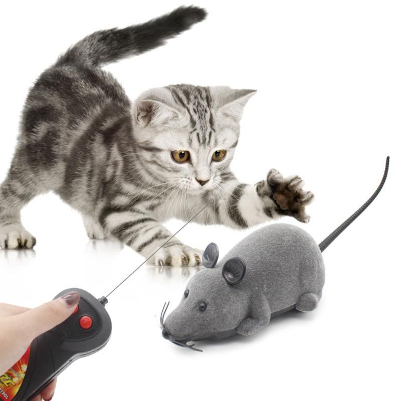 Cat Toy Wireless Remote Control Mouse Toy For Cat Kitten Realistic Mice Prank Rat Toy With Remote