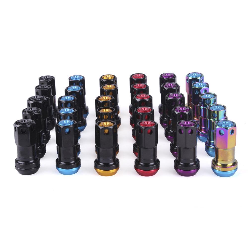 New R40 Style 44mm Wheel Nuts M12x1.5/1.25 Racing Lug Nuts 20pcs Lock Racing Lug Nuts + 2 Set Security Key